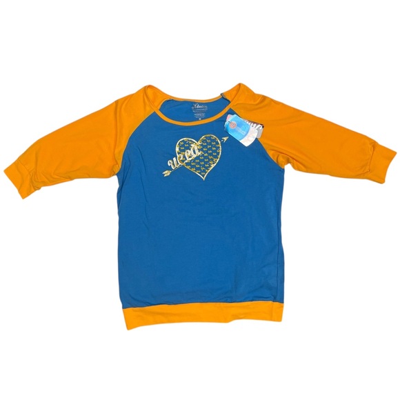 NWT Women’s UCLA College Heart Shirt, Blue, size XL - Picture 1 of 3